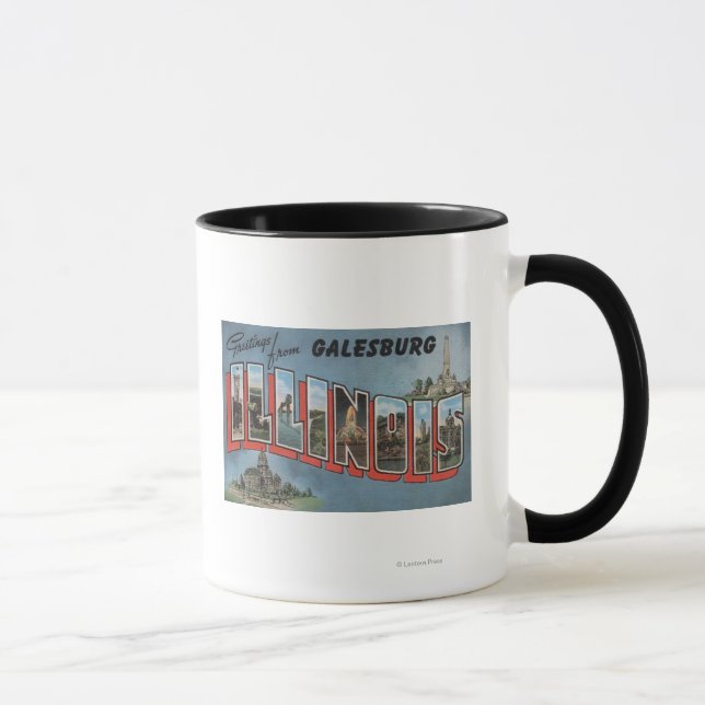 Mug Galesburg, Illinois - Scènes de grandes lettres (Droite)