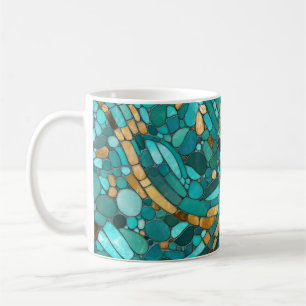 Mug Galets Mosaic Art -Emerald et or