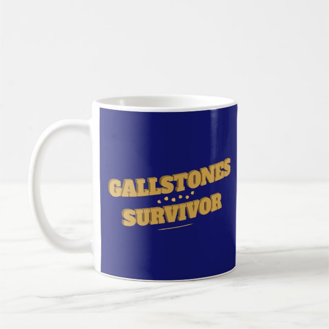 Mug Gallstones Survivor Fun Gallbladder Chirurgie (Gauche)
