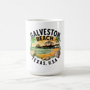 Mug Galveston Beach Rétro Vignette
