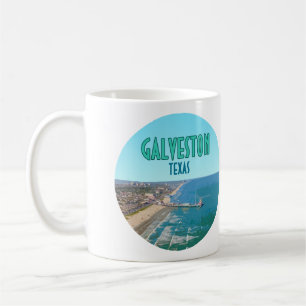 Mug Galveston Texas Pier Shore Vintage