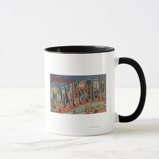 Mug Galveston, Texas - Scènes de grandes lettres (Droite)