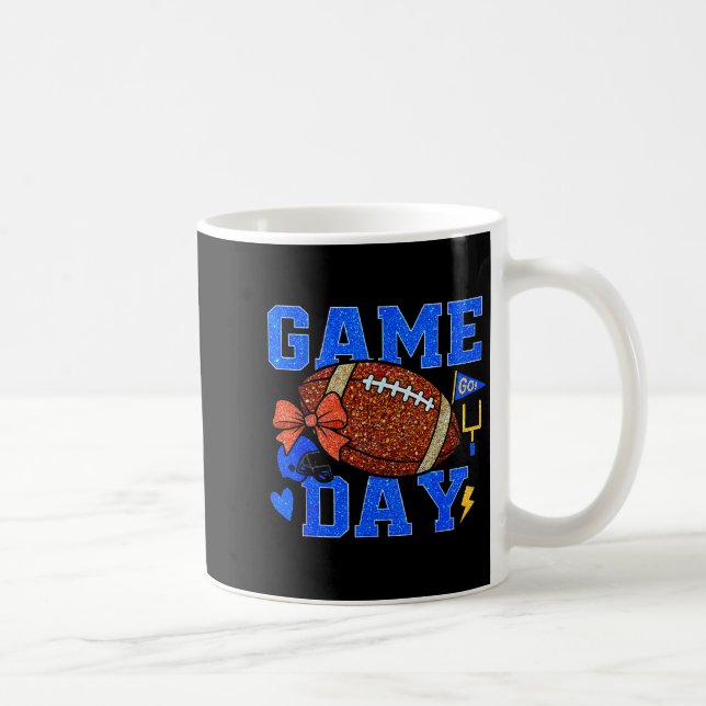 Mug Game Day Football Season Football Mama Blue Gold B (Droite)