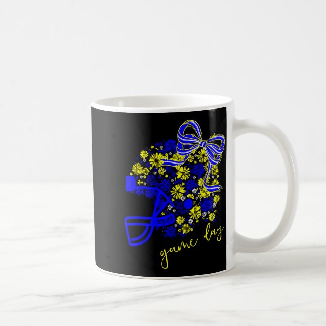 Mug Game Day Football Season Football Mama Girl Blue G (Droite)