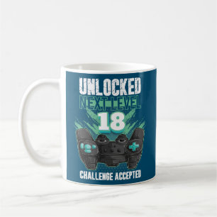 Mug Gamer 18e anniversaire déverrouillé Niveau suivant