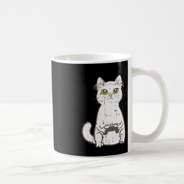 Mug Gamer Cat Video Game Controller Cute Gaming Geek G (Droite)