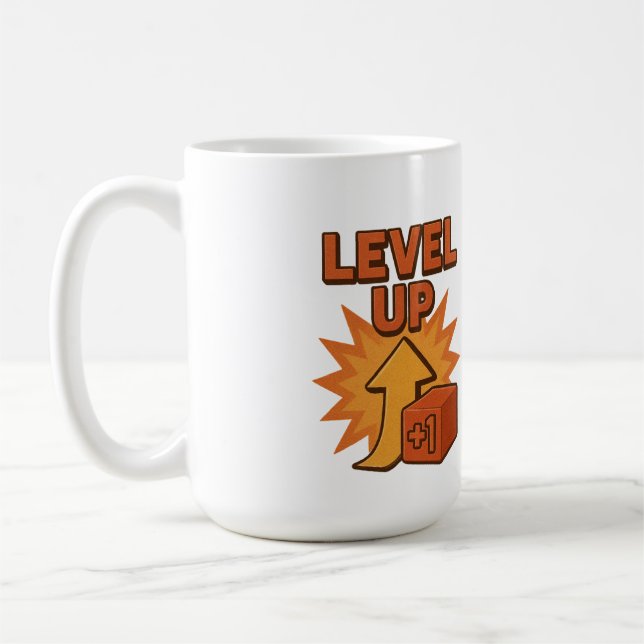 Mug Gamer Level  Up Men T-shirt women Jean Jacket (Gauche)