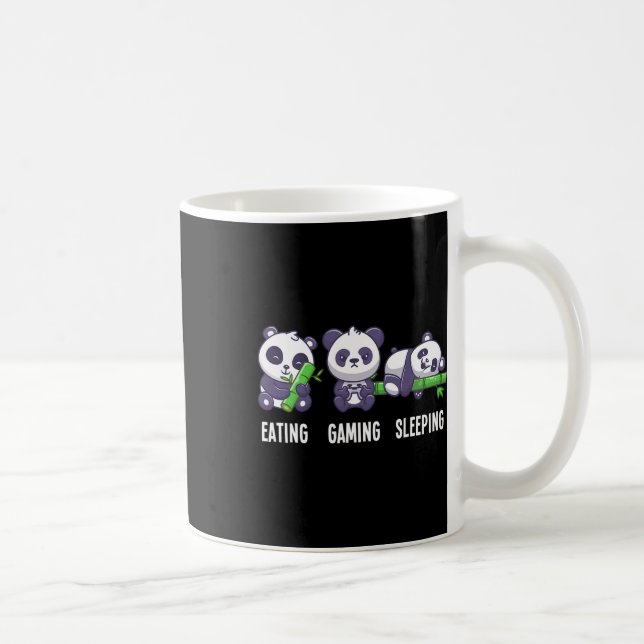 Mug Gamer Panda Manger Jeu Dormir Pour Multijoueur (Droite)