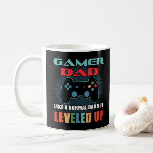 Mug Gamer Papa Cadeau Normal Papa Levelup Fête des p