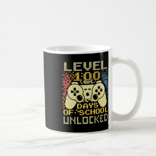 Mug Gamer Retro 100e Jour Enseignant 100 Jours De L'Éc