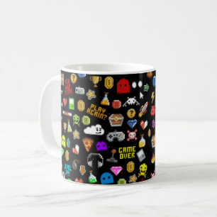 Mug Gamer Retro Pixel Vidéo Icônes de jeu