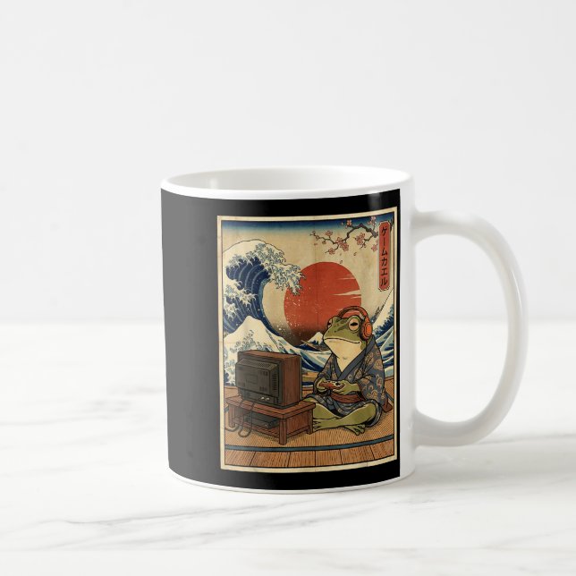 Mug Gaming Frog Art Ukiyo-e Japanese Gamer Anime Men W (Droite)