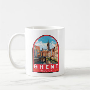 Mug Gand Belgique Travel Art Vintage