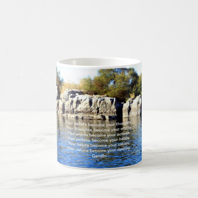 Mug Gandhi Sagesse Citer Sur Le Destin (Centre)
