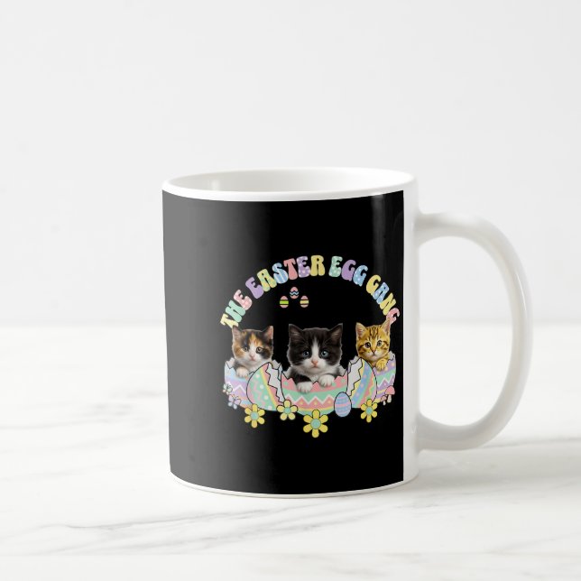 Mug Gang de chatons drôles de Pâques Chat Tuxedo Calic (Droite)