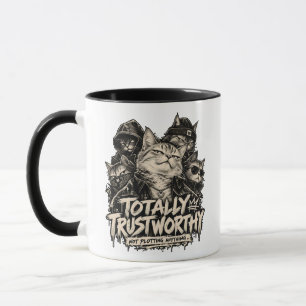 Mug Gang de chats vintage noir crème Humour sarcastiqu