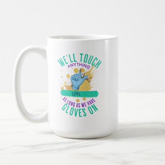 Mug Gant amusant personnalisable (travail Médicale) -  (Gauche)
