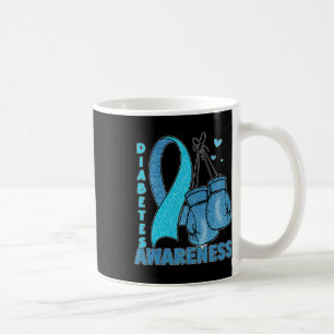 Mug Gants de boxe bleue Ribbon Sensibilisation au diab