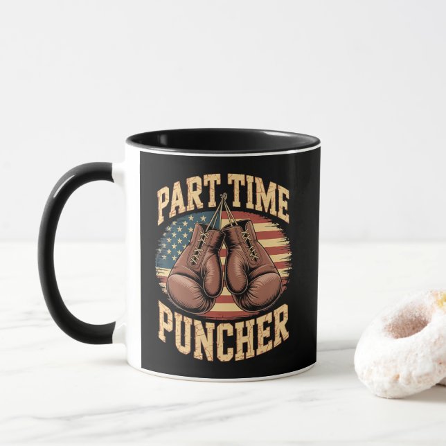 Mug Gants de boxe Part Time Puncher (Avec donut)