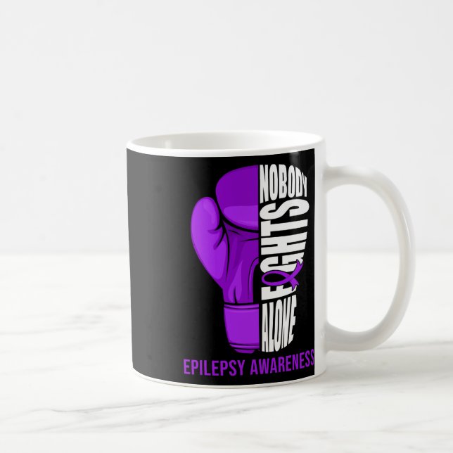 Mug Gants de boxe Personne ne combat seul Epilepsie Ca (Droite)