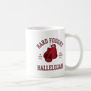 Mug Gants de boxe rose à nœud Hallelujah Hard Fought
