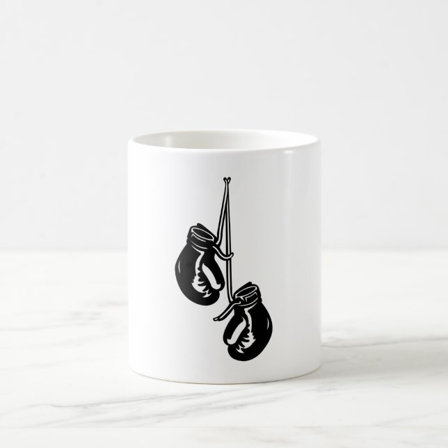 Mug Gants de boxe suspendus vintage Rétro Fighter (Centre)