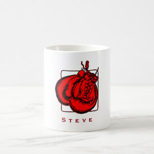 Mug Gants en boîte rouge illustration personnalisée