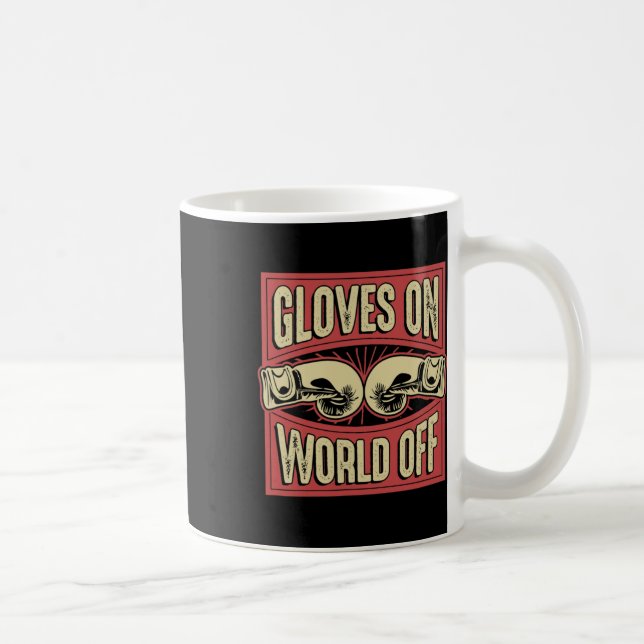 Mug Gants sur le monde drôle de kickboxing boxe arts m (Droite)