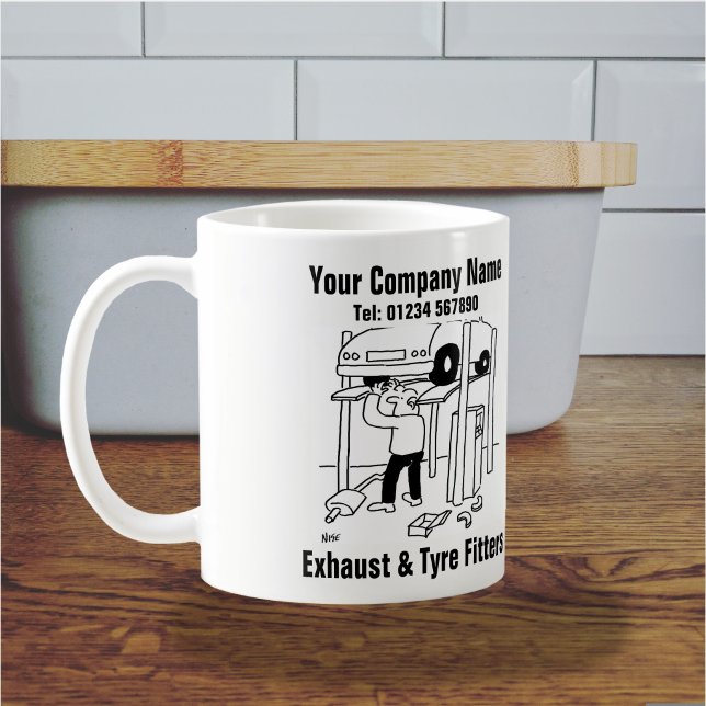 Mug Garage Échappement & Monteurs de Pneus (Exhausts and Tyres Fitting Mug)
