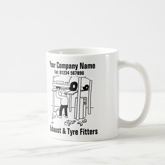 Mug Garage Échappement & Pneus Monteurs (Droite)