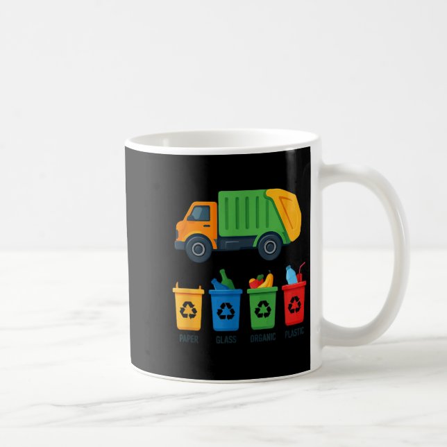Mug Garbage Day Recycling Truck Kids Boys Toddlers Gir (Droite)