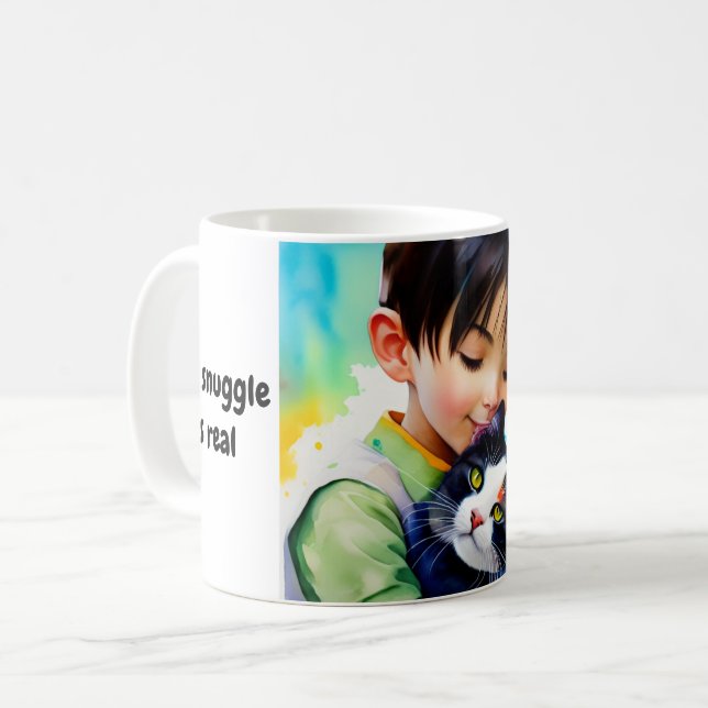 Mug Garçon accolé chat le cafouillage est vrai BFF (Devant gauche)