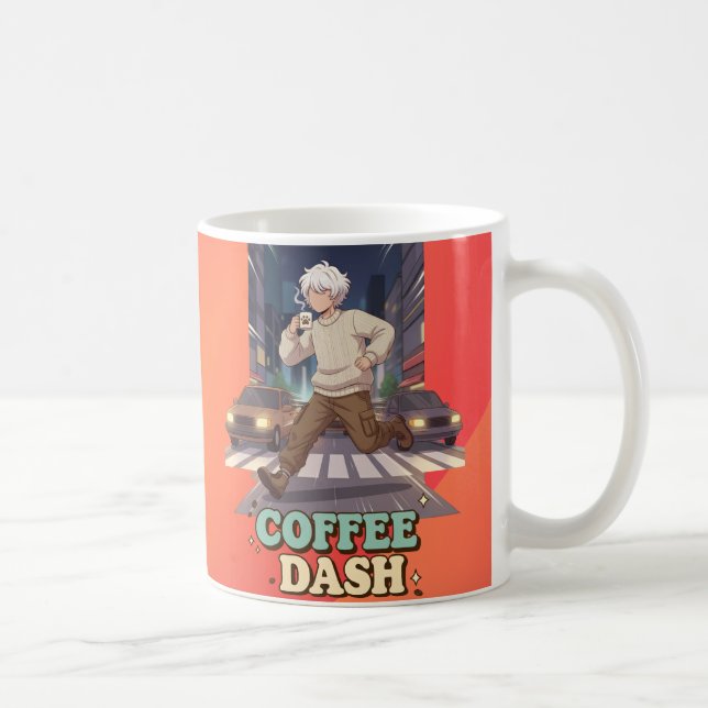 Mug Garçon Anime Mignon Courant dans la Ville avec du  (Droite)