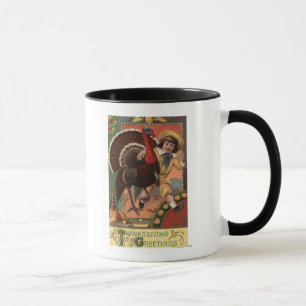 Mug Garçon avec le bras autour de la Turquie