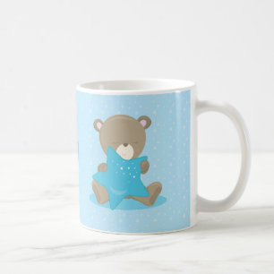 Mug Garçon bleu d'ours de bébé tenant une étoile