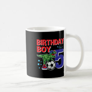 Mug Garçon d'anniversaire dinosaure 5 ans Dino Footbal