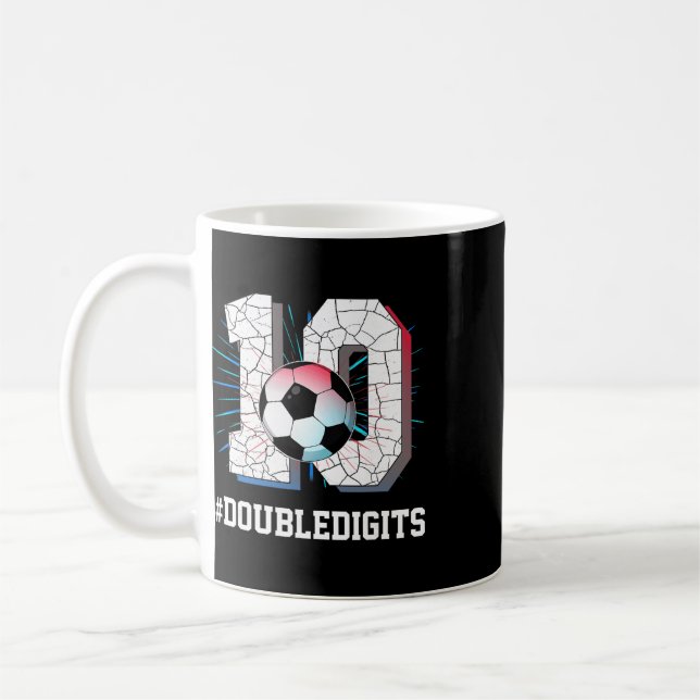 Mug Garçon de 10 ans 10 Double chiffres Anniversaire F (Gauche)