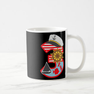Mug Garçon de 3 ans pour 3e anniversaire Petit voilier