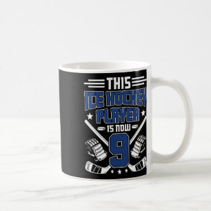 Mug Garçon de 9 ans pour anniversaire hockey sur glace