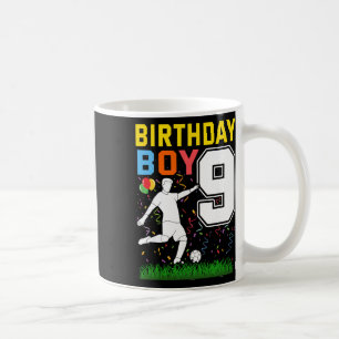 Mug Garçon de 9 ans pour un anniversaire de footballeu