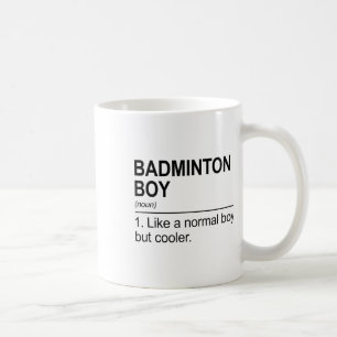 Mug Garçon de badminton Nom Définition Volant Badminto