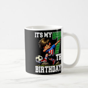 Mug Garçon de football C'est mon 7e anniversaire Drape
