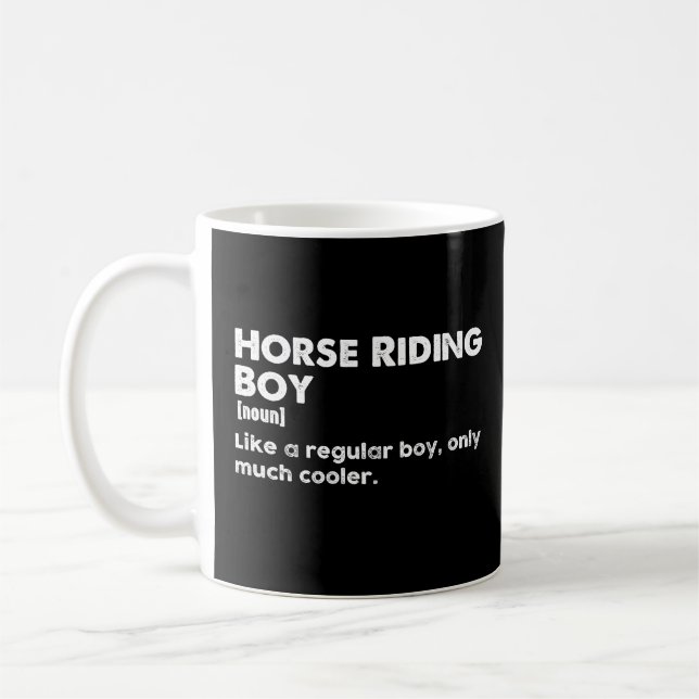 Mug Garçon d'équitation drôle définition Équestre (Gauche)