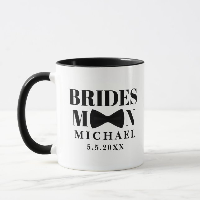 Mug GARÇON D'HONNEUR noeud papillon noir mariage perso (Gauche)