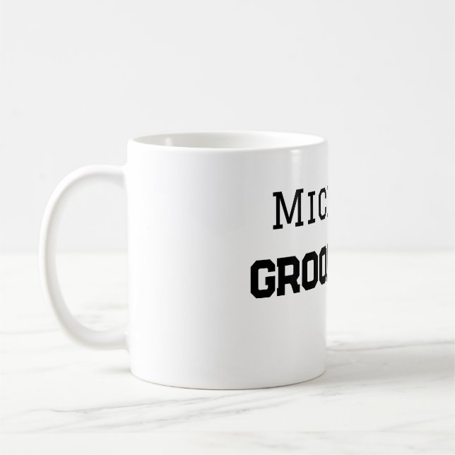 Mug Garçon d'honneur simple minimal ajouter nom modern (Gauche)