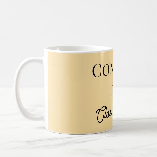 Mug garçon diplômé ajouter nom félicitations date anné (Gauche)