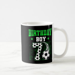 Mug Garçon drôle de 7 ans thème foot anniversaire 7 an