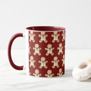 Mug Garçon en pain d'épices mignon buvant du café