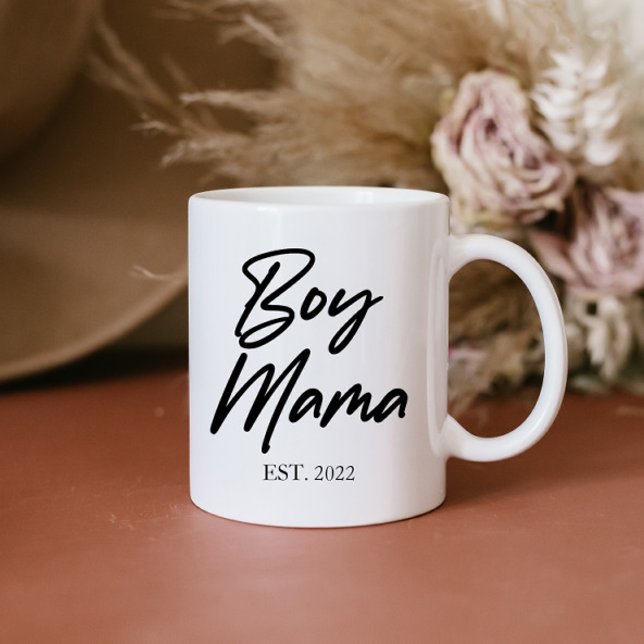 Mug Garçon Mama Custom Est. Année Mini maman maman mam (Créateur téléchargé)