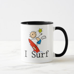 Mug Garçon sur planche de surf